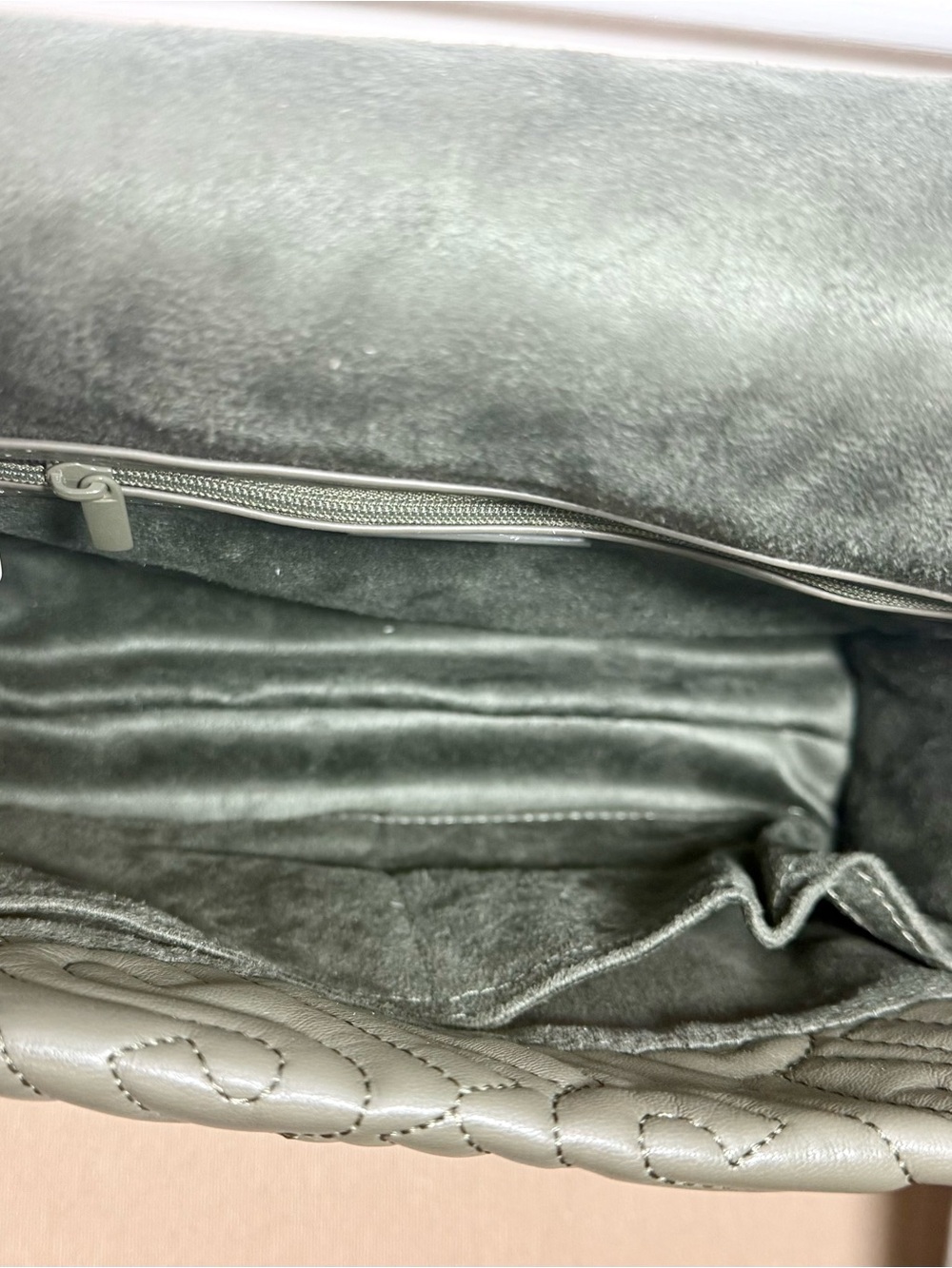 Steve Madden Bnotable Quilted Crossbody Bag - Olive Green NWOT - Picture 5 of 7